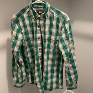 Long Sleeved Plaid Carhartt Shirt. Size Medium Mens